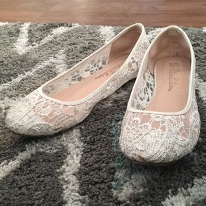 White De Blossom Collection Flats